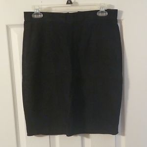 Gianni genuine leather black skirt